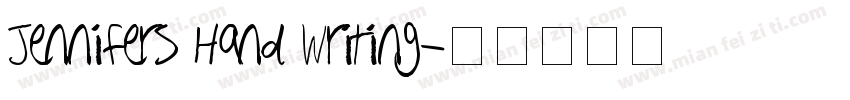 Jennifers Hand Writing字体转换